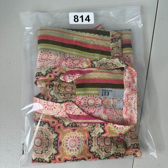 Kut from the Kloth Shirt button up floral Size XS Sheer Long Sleeve - Picture 3 of 13